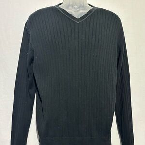 Nick(It) Classic Black V-Neck Sweater, size  L